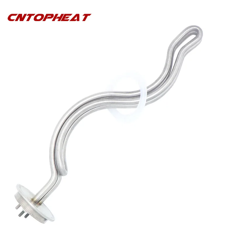 CNTOPHEAT 2inch(64mm) Tri Clamp 220V Immersion Heater Electric Heating Element for Brewing Equipment 2.5KW/3.5KW/4.5KW/5.5KW