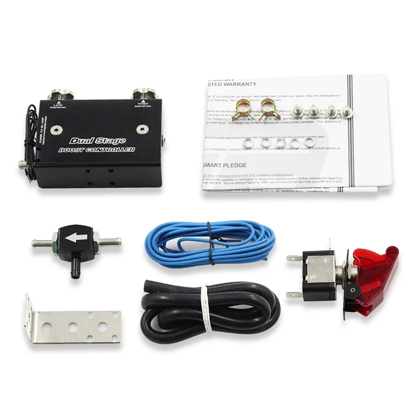 Kit de controlador turbo boost eletrônico ABCA carro universal ajustável de estágio duplo 1-30 PSI com interruptor