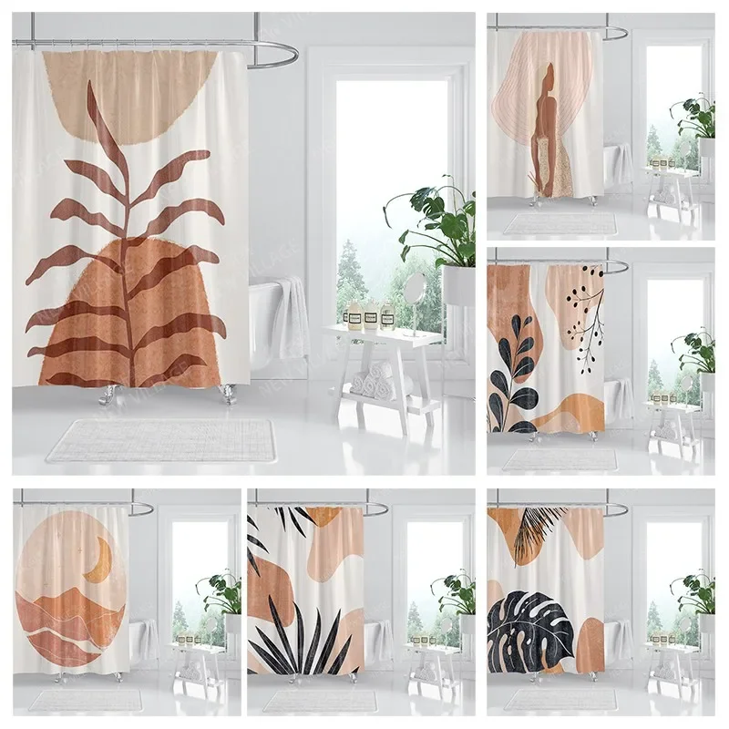 Waterproof fabric shower curtains Bathroom curtain accessories 180x200 Bath curtain for shower 240*200 nordic boho decoration