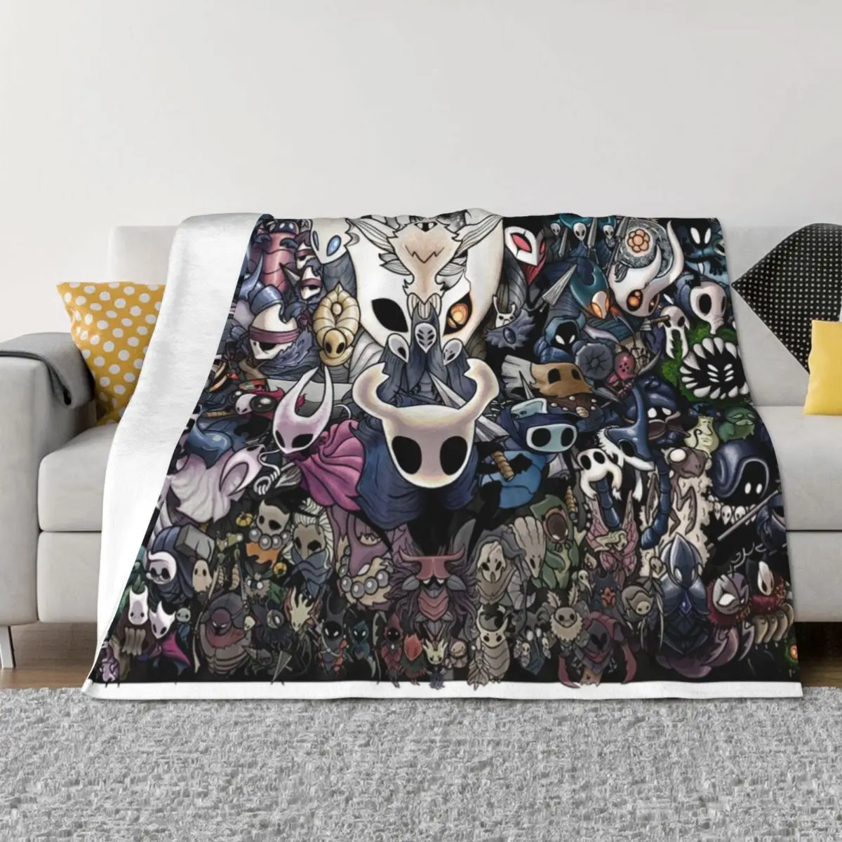 Одеяло Hollowknight Мягкие фланелевые пляжные одеяла на заказ