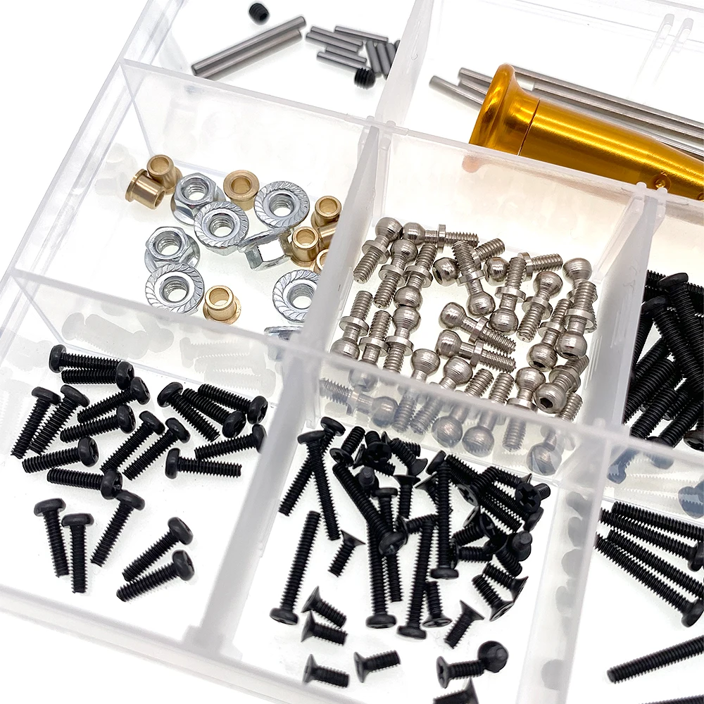 Screws Parts Kit Pan Head Flat Head Screw Cross Sleeve Allen Wrench M2 M2.3 M2.5 M3 M4 For Wltoys 12428 144001 A949 A959 RC Car