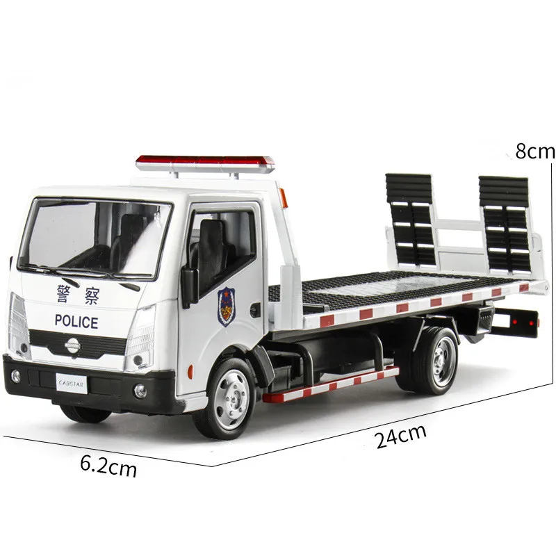 1:32 alloy pull-back Flat transporter car model,Simulated sound and light engineering car toys,Children\'s Toys,wholesale