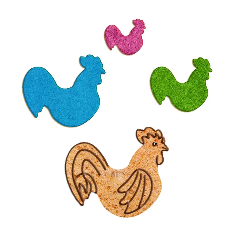 Four Specifications Cartoon Animal Image,Big Cock,Plastic Molds,Cake Fondant Tools,Cookie Sushi and Fruits Cutters