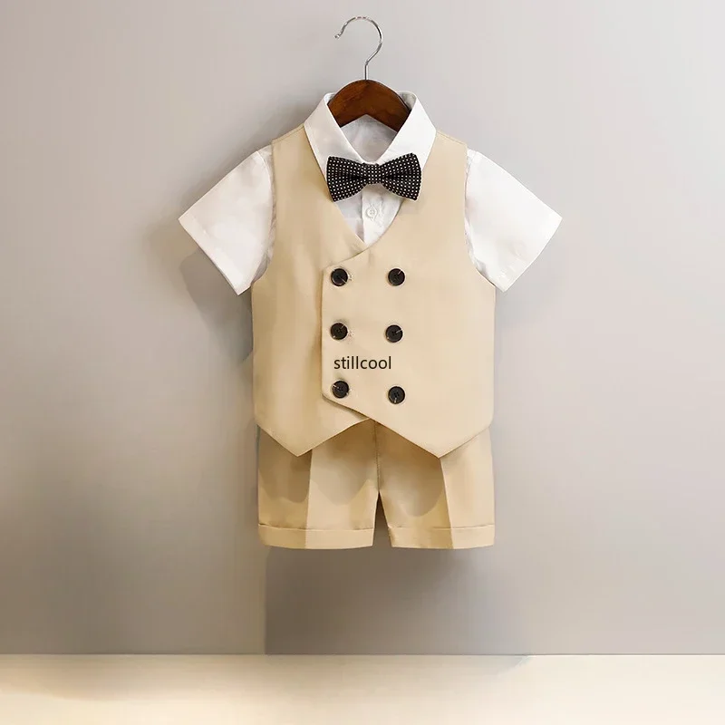 Blazer da ragazzo Set Abito da sposa per bambini con fiori primaverili estivi da 2 a 14 anni Abito formale per compleanno per bambini Abiti per