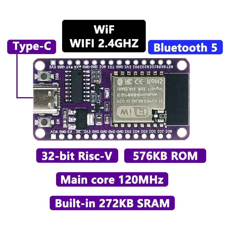 ESP8684 ESP32-C2 ESPC2-12 DevKit Serial CH340 WIFI & Bluetooth Module