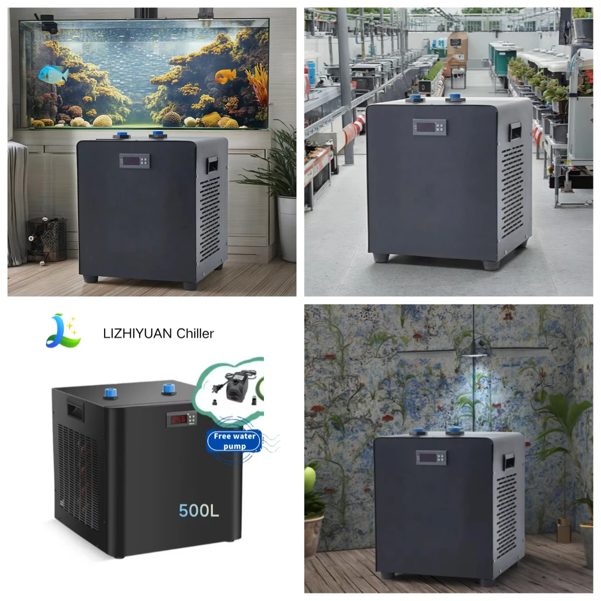 Compact Digital 150L Aquarium Cooler R134a High-Stability Cooling with Water Pump for Coral Tank