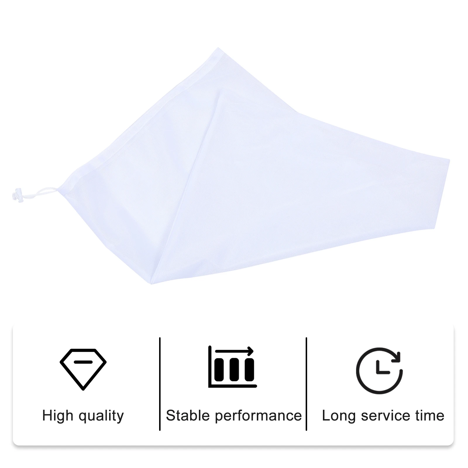

2pcs Nylon Filter Bags Reusable Drawstring Mesh Bags For Pool Pond Leaves Cleaning Tool Efficient Sifting Multiple Usage