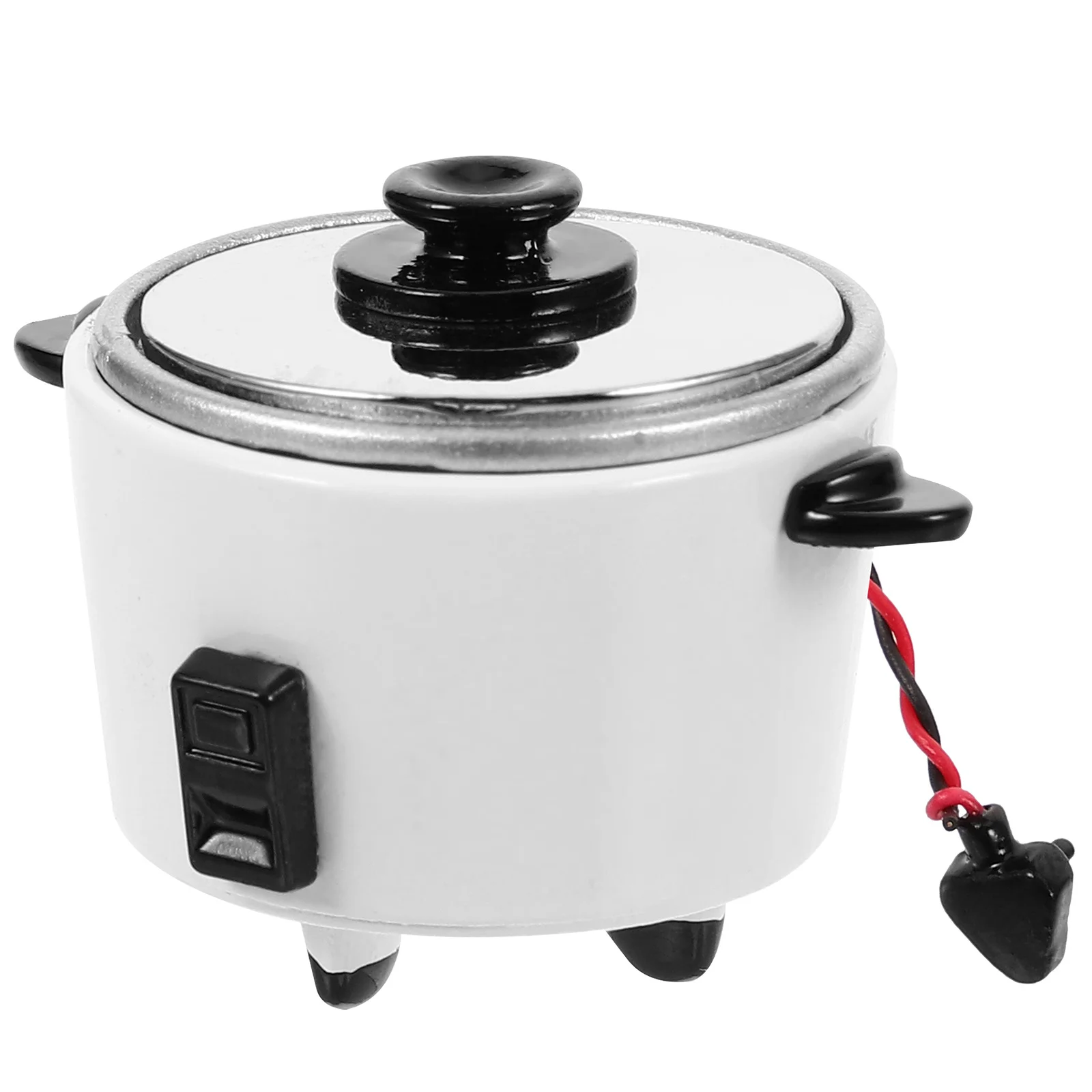 1:12 DIY Dollhouse Mini Kitchen Simulation Rice Cooker (one Pack) Prop Miniature Model Adornment Electric Metal Photo Accessory