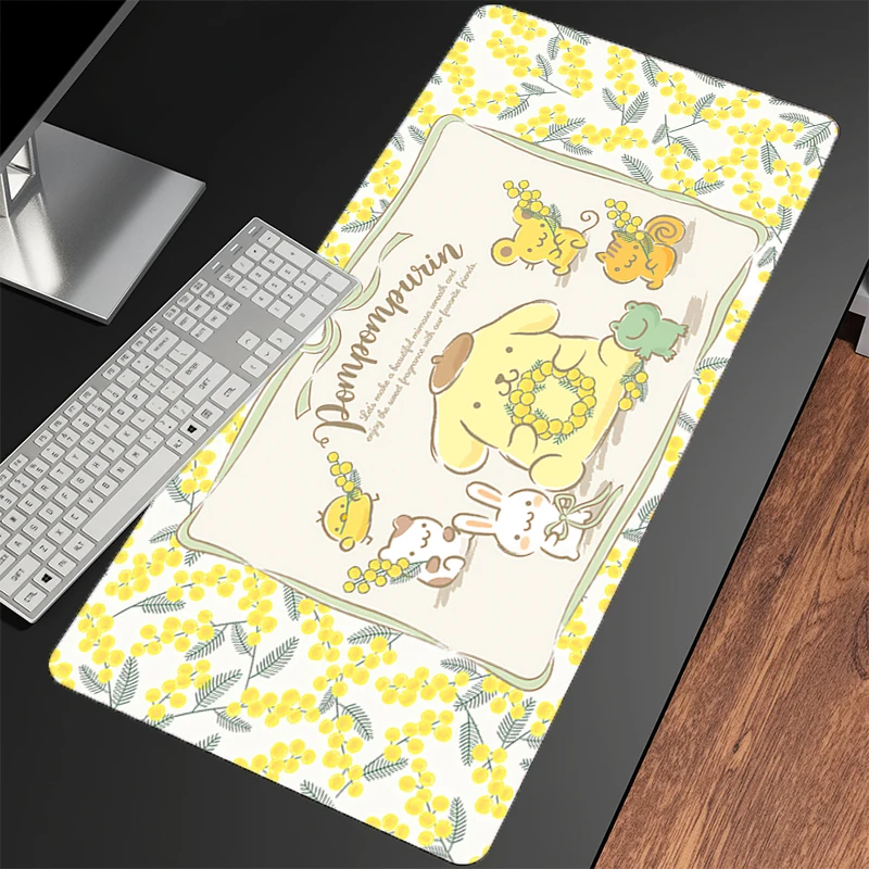 لوحة الماوس Pompompurin N on-Slip XXL Notebook PC Gamer لوحة المفاتيح نونسليب المطاط الكمبيوتر السجاد حصيرة مكتبية ألعاب خزانة الماوس