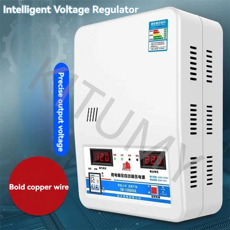 Automatic 20KW Voltage Stabilizer 120-270V To 220V High Quality Pure Copper Low-Voltage AC Regulator Power Supply