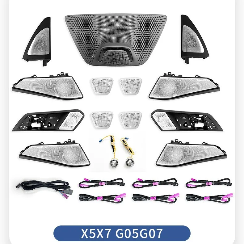 For 19-25 BMW New X5X7 G05G07 Baohua Speaker Luminous Cover Audio A-pillar Mask