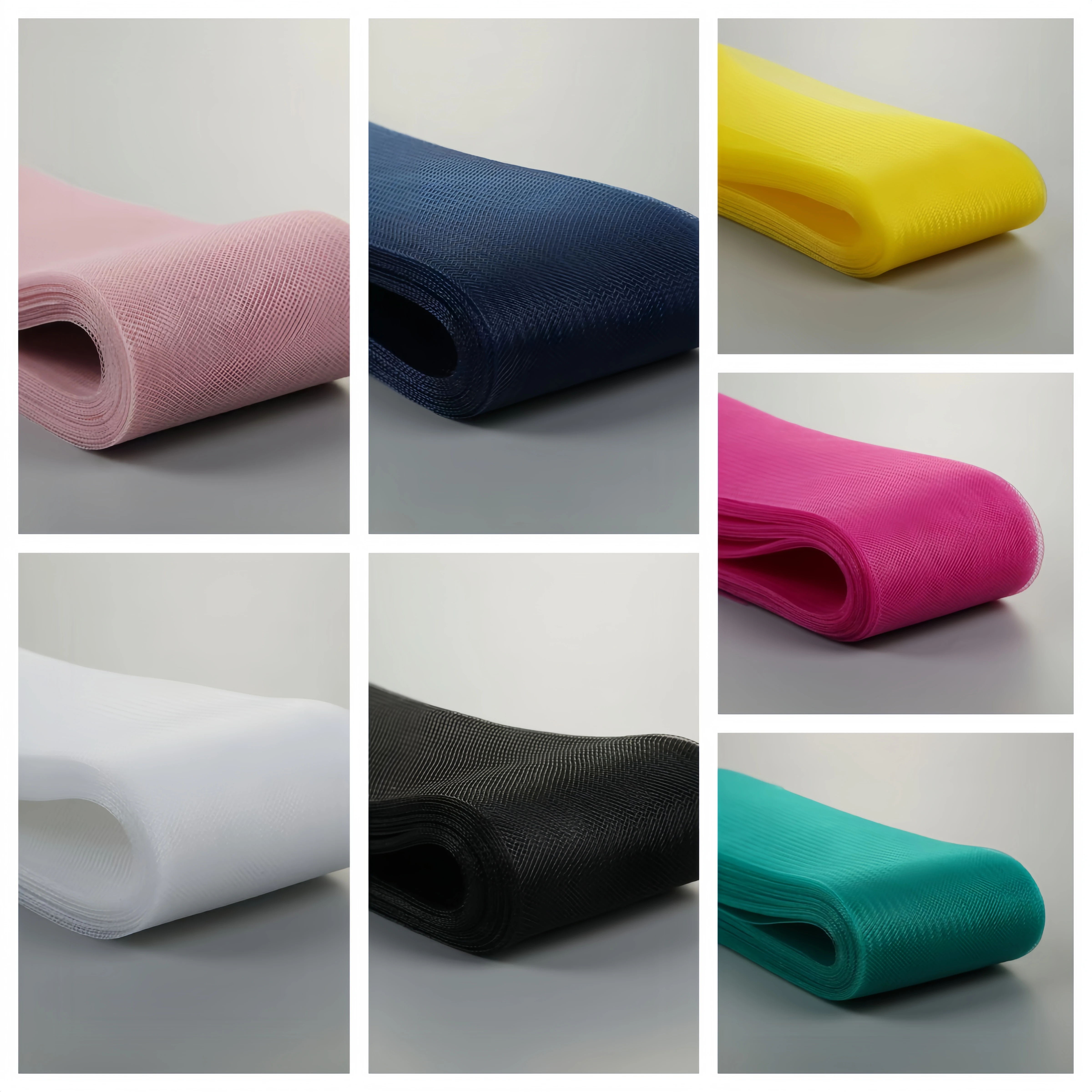 Soft Polyester Mesh Ribbon Flat Plain Crinolines Braid with Horsehair Fabric for Hats Craft Wedding Dress 3cm 5cm 6cm
