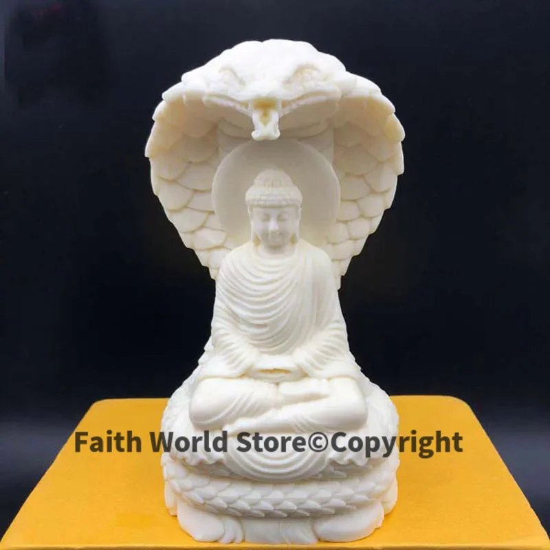 GOOD Asia Thailand Buddhism Buddha cobra king God buddha statue Sculpture bless family safety healthy Exorcism talisman