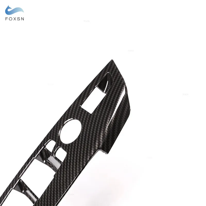 Car-styling ABS Carbon Fiber Texture Door Window Switch Control Panel Frame Cover Trim For BMW X3 X4 G01 G02 2018 2019 2020 2021