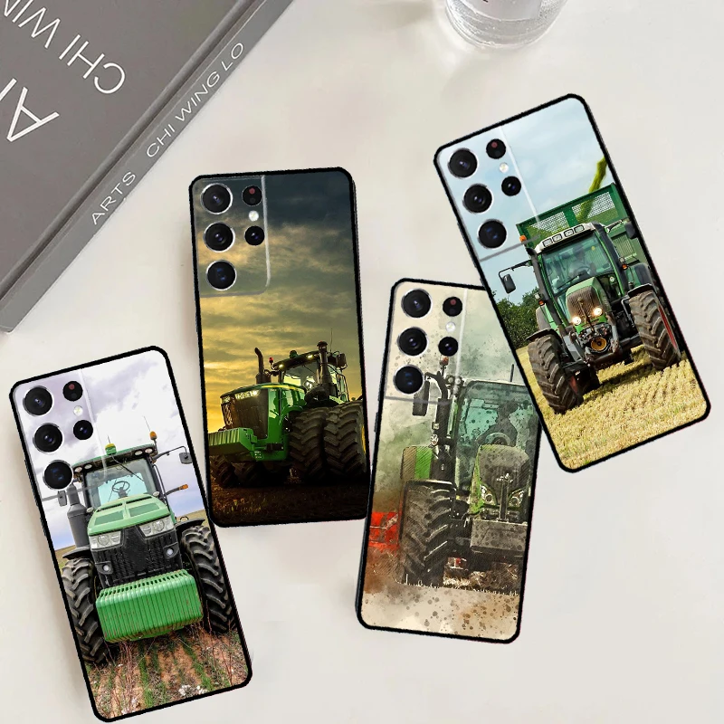 Funda para Tractor de vehículos agrícolas, cubierta para Samsung Galaxy S24 Ultra S22 S23 Plus Note 10 Note 20 S8 S9 S10 S20 S21 FE