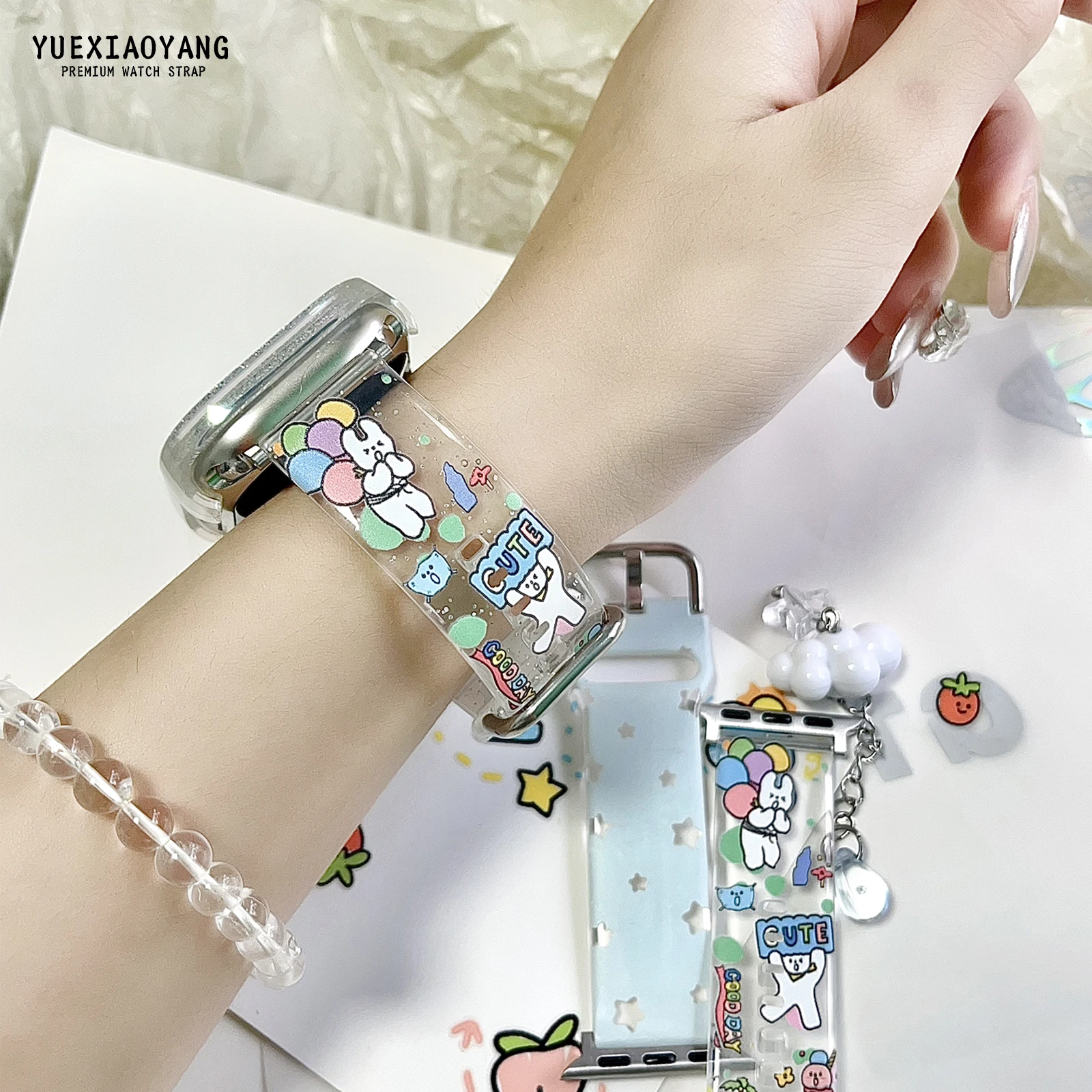 Color matching printed watch strap for Apple Watch 11 10 9 8 7 Band Replaceable Bracelet for iWatch 42mm 41mm 40mm Watchband