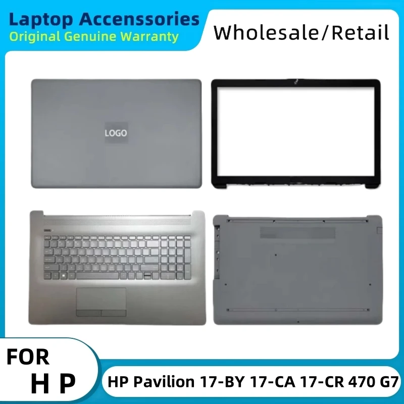 NEW Casing For HP Pavilion 17-BY 17-CA 17-CR 470 G7 Palmrest/Front Bezel/Hinges/Bottom LCD Back Cover Top Case Black Gray