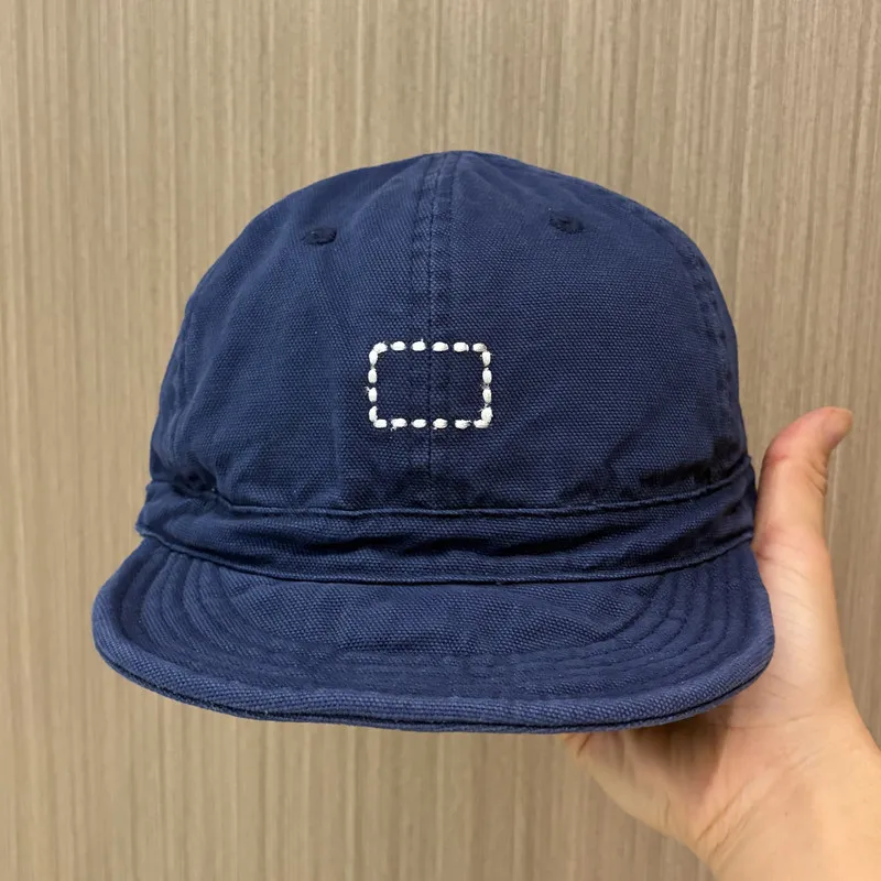 Retro Japanese Style Baseball Cap Unisex Short Brim Soft Top Adjustable Cotton Hat for Men And Women Casual All Seasons