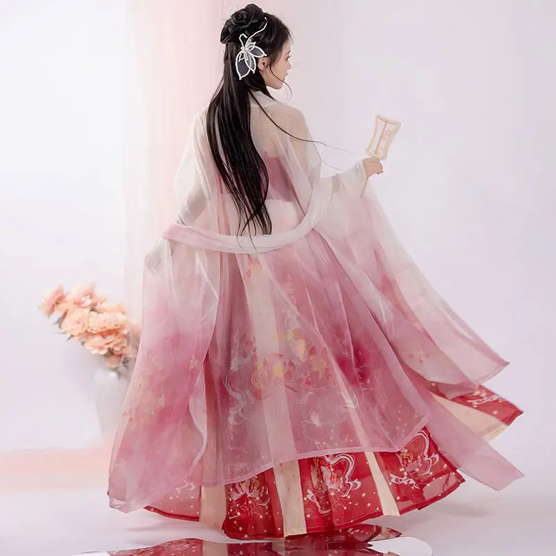 

Elegant Hanfu Dress Women Ancient Chinese Traditional Hanfu Female Fairy Cosplay Costume Summer Dress Blue Red Hanfu for Women