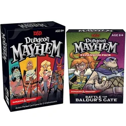 Dungeones Mayhem Dungeonsing Dragons Card Game120 Cards Toy Entertainment Party Family Friends Battle for Baldurs Gate Board