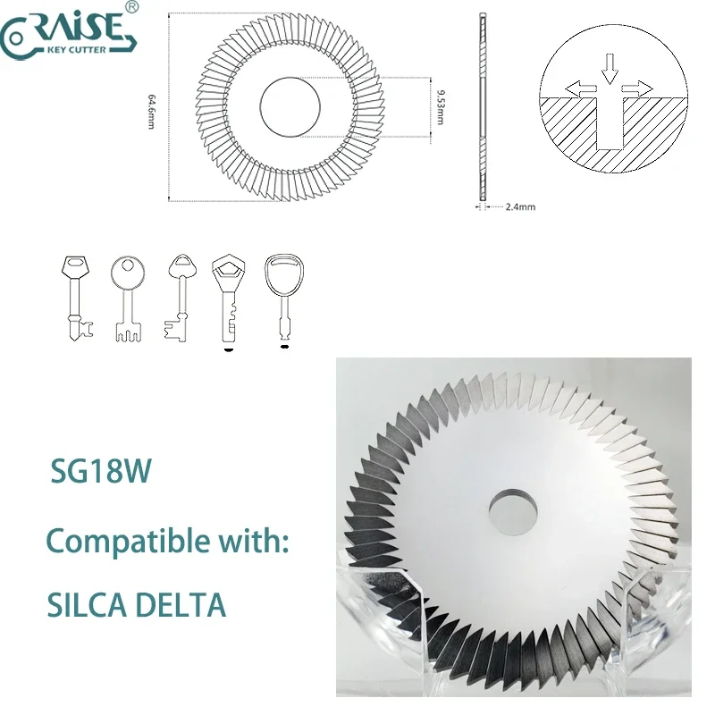 

Carbide Milling Cutter SG18 SG19 SG14 SG17 P21 Compatible with SILCA DELTA Key Machine Locksmith Tools