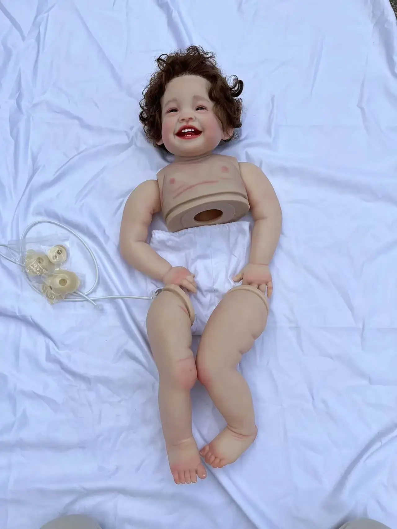 カスタマイズされた限定供給 28 インチリボーンベビードールミラ塗装キット手根付きショートヘア DIY パーツクリスマスギフト