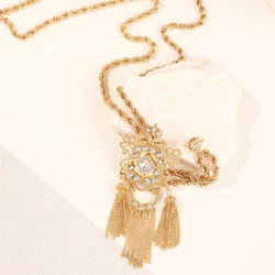 Moroccan Pop Necklace Set With Colorful Rhinestones Vintage Classic Wedding Party Fashion Accessory Necklace Pendant
