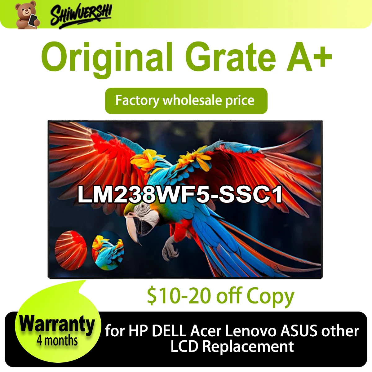 

Оригинальный новый LM270WR3-SSC1 LM270WR3 SSC1 LM270WR3 (SS)(C1) 27-дюймовый IPS ЖК-экран для дисплея Dell S2722Q/S2721Q