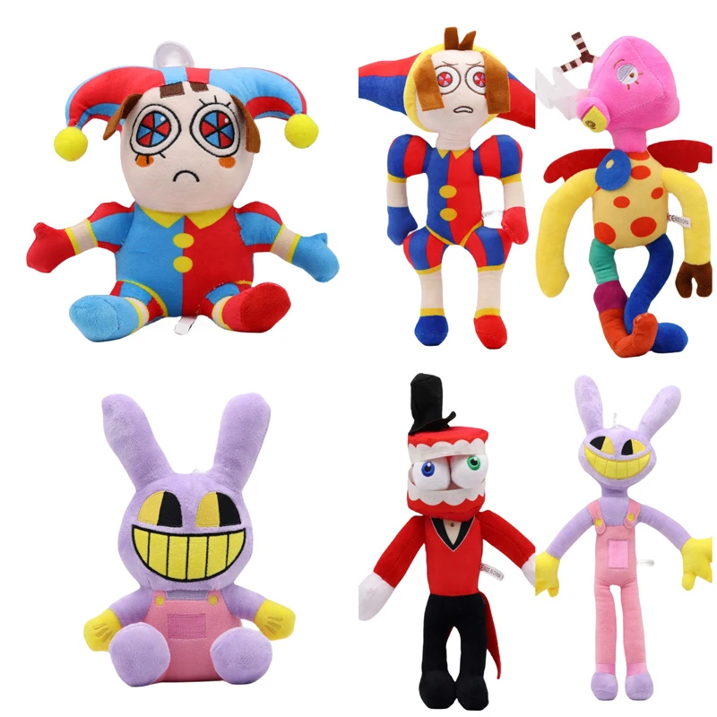 New 18~43CM The Amazing Digital Circus Plush Toy Anime Game Cute Cartoon Clown Soft Stuffed Doll Funny Birthday Christmas Gift