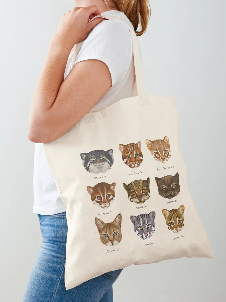

Wild Cat Print Tote Bag Eco bag Women's bags hand bag ladies Canvas stote