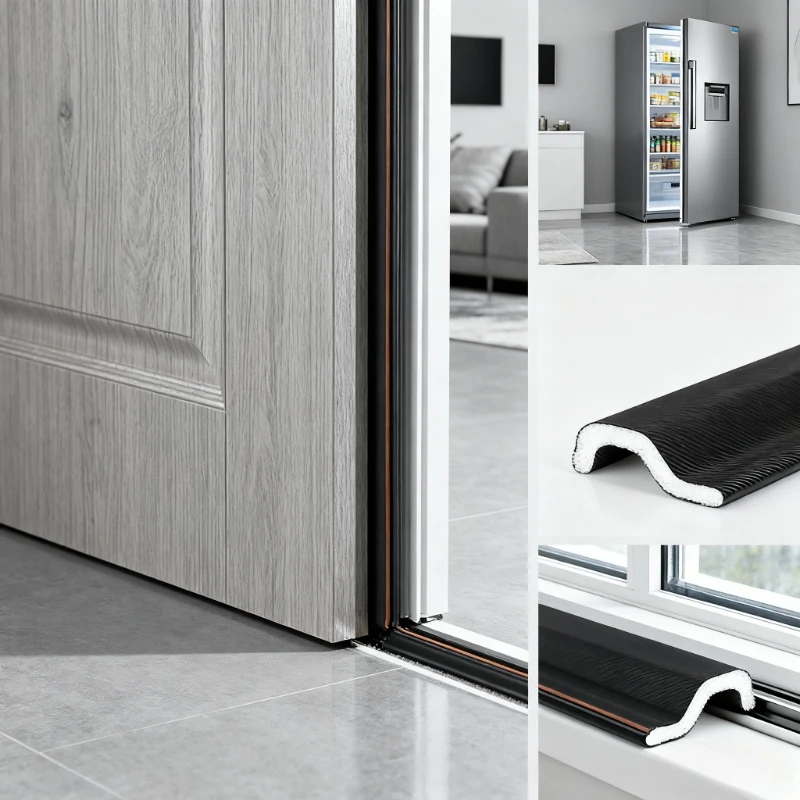 

10M Self Adhesive Weather Stripping Windproof Soundproof Draft Blocker Gap Filler Doors Windows Weather Stripping Seal Strip