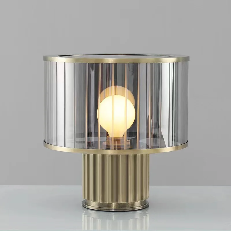 Simple bedroom bedside art glass light luxury model room hotel living room study creative desk lamp