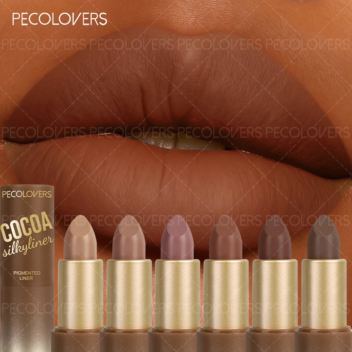 Rossetto con finitura liscia, lucidalabbra impermeabile a lunga durata, perfetto per il trucco quotidiano o per le vacanze