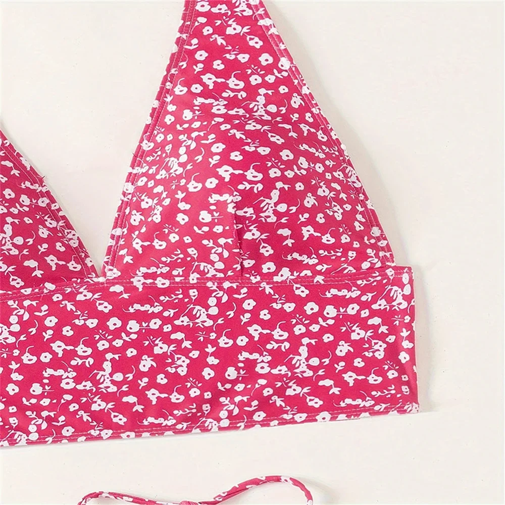 خمر الأزهار بيكيني الرسن ضمادة Tankini عارية الذراعين Y2K ملابس السباحة عطلة ملابس النساء مايكرو تنورة الشاطئ الزي ثوب السباحة
