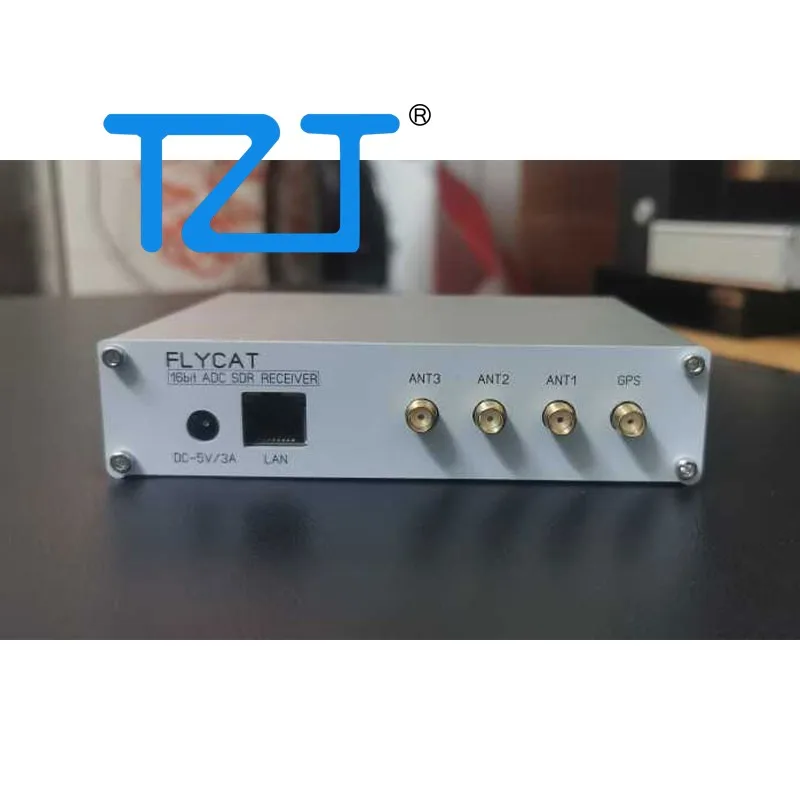TZT KIWISDR FLYCAT 16-битный АЦП SDR приемник общего доступа к сети беспроводной коротковолновый приемник DC-5V/3A
