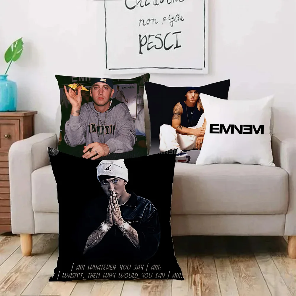 The Famous Rapper EminemS Pillow Covers Cartoon Sofa Decorative Home Double-sided Printing Short Plush Cute Cushion Cover