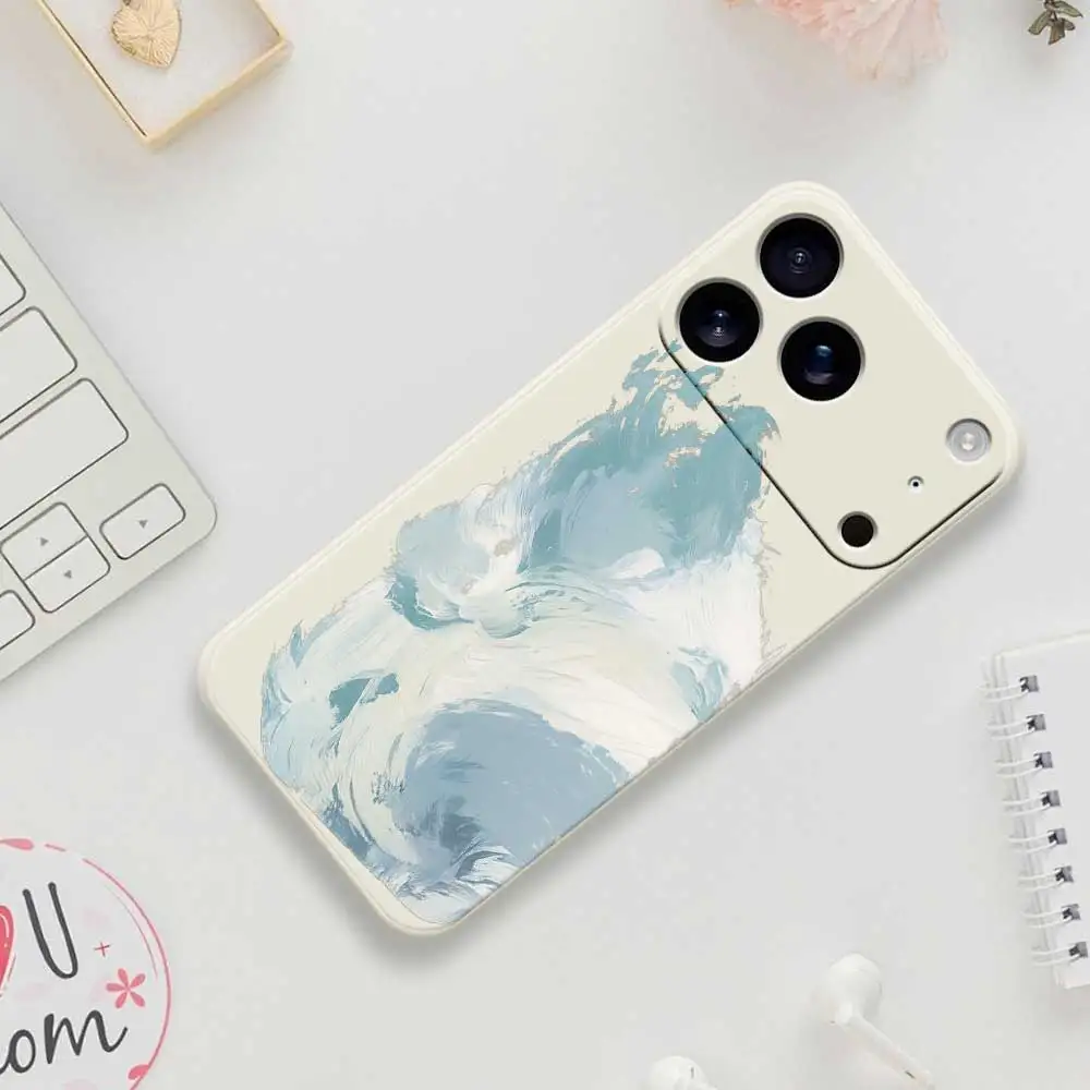 حافظة هاتف على الطراز الفني لهاتف آيفون 17 برو ماكس 17 Air 16 15 14 13 12 11 Pro Max XS Max 7 8 Plus 16e 16 15 Plus غطاء من البولي يوريثان Coque #1