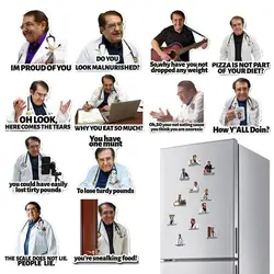 12PCS Doctor Fridge Magnet Doctor Phrase Magnets Funny Kitchen Fridge Magnets for Refrigerator Car Motivational Diet Helper
