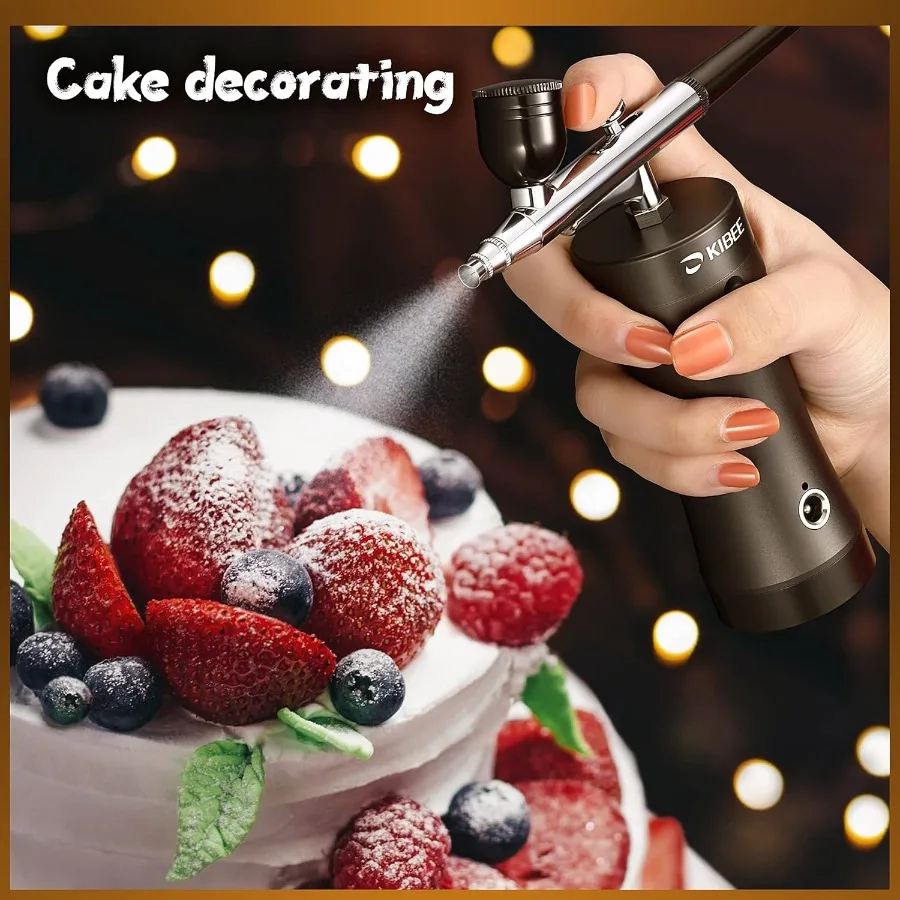 ปืนพ่นสีลมแบบพกพาไร้สาย ชาร์จไฟได้ ขนาดมินิ เหมาะสำหรับแต่งหน้า สักลาย ทำเล็บ และเพ้นท์หน้า