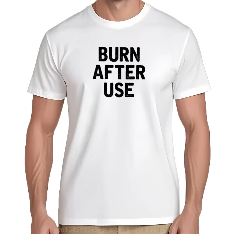 Burn After Use T-Shirt shirts graphic tees blacks Men's t-shirt