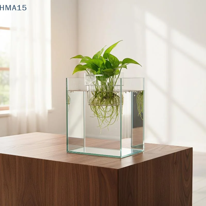 Aquarium Fish Pot - 【YA】Maceta hidropónica transparente para acuario, duradera,