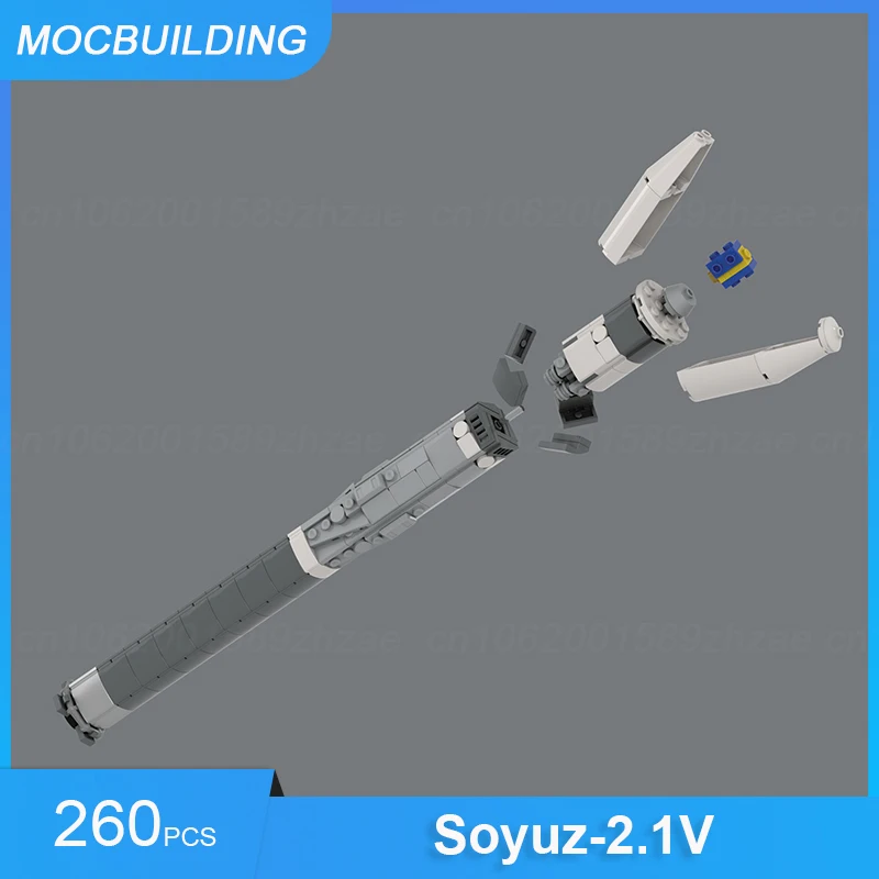 MOC Building Blocks Soyuz-2.1V Launch Vehicle Model DIY Assemble Bricks Space Educational Creative Toys Collection Gifts 260PCS