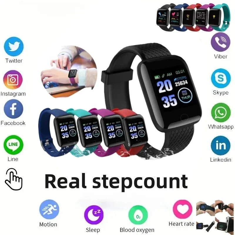 Men's Watches Digital Stepcount Smart Watch Multi Function Step Connected Smart Watch for Men and Women Suitable Reloj Hombre