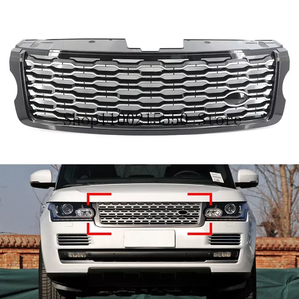 

Передний бампер автомобиля, верхняя сетка, Замена радиатора для Land Rover Range Rover Vogue L405 2013 2014 2015 2016 2017