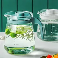 Summer Cool Water Kettle 1700-2300ml Glass Tea Kettle High Temperature Resistance Tea Pot with Filter Cover Household Water Pot