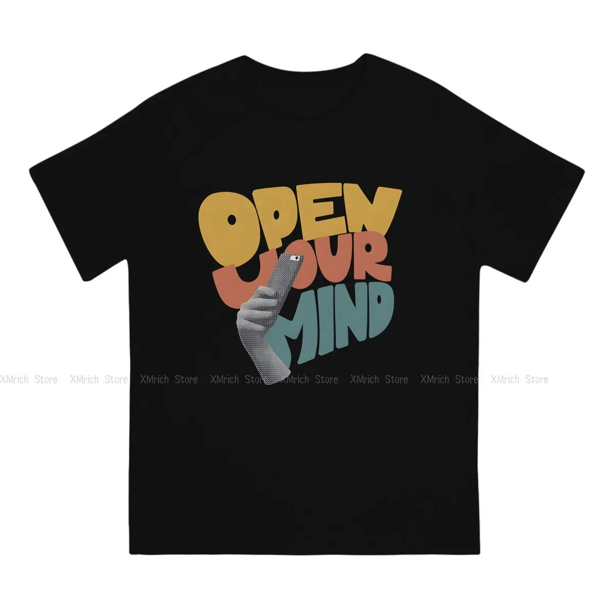 Vintage Open Your Mind. Fany Reflexive Selfie T-Shirt for Men O Neck 100% Cotton T Shirt Open your mind Short Sleeve Tee Shirt