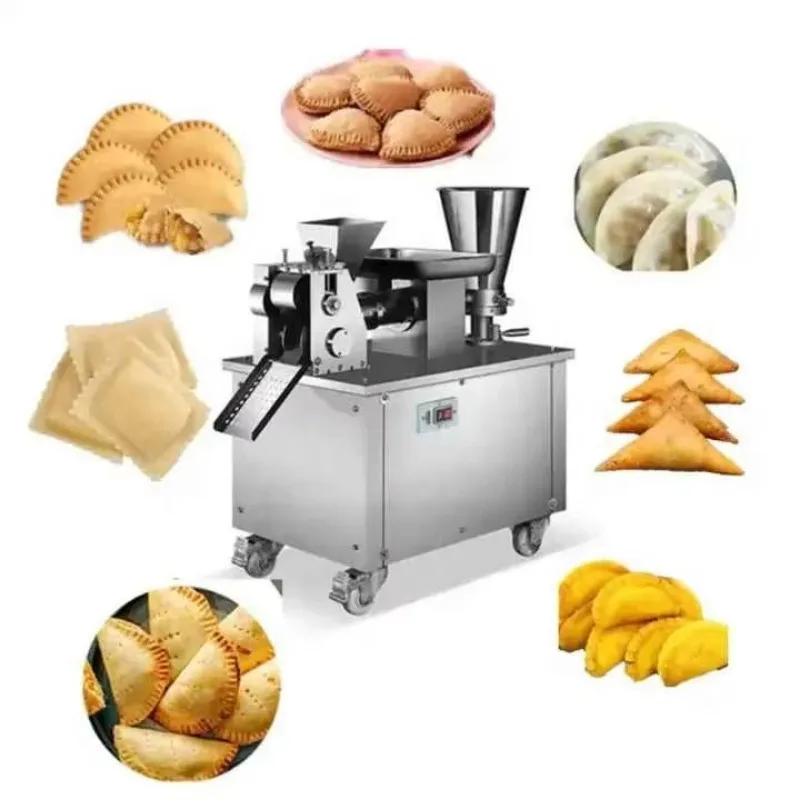 

Automatic Curry Puff Forming Dumpling Filling Machine Empanada Make Electric Pierogi Maker Machine Samosa Making Machine Price