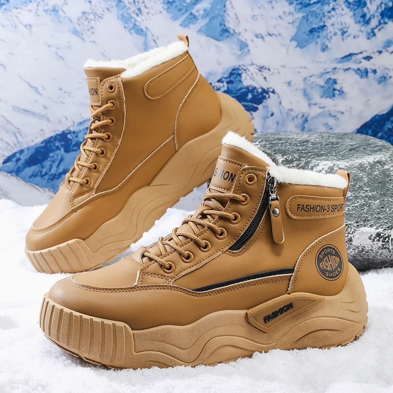 

men boots 2025 New Winter Slippers Warm Men Shoes Waterproof Non-Slip Plush Sneakers Male tenis shoes Boots Men Sneakers Winter