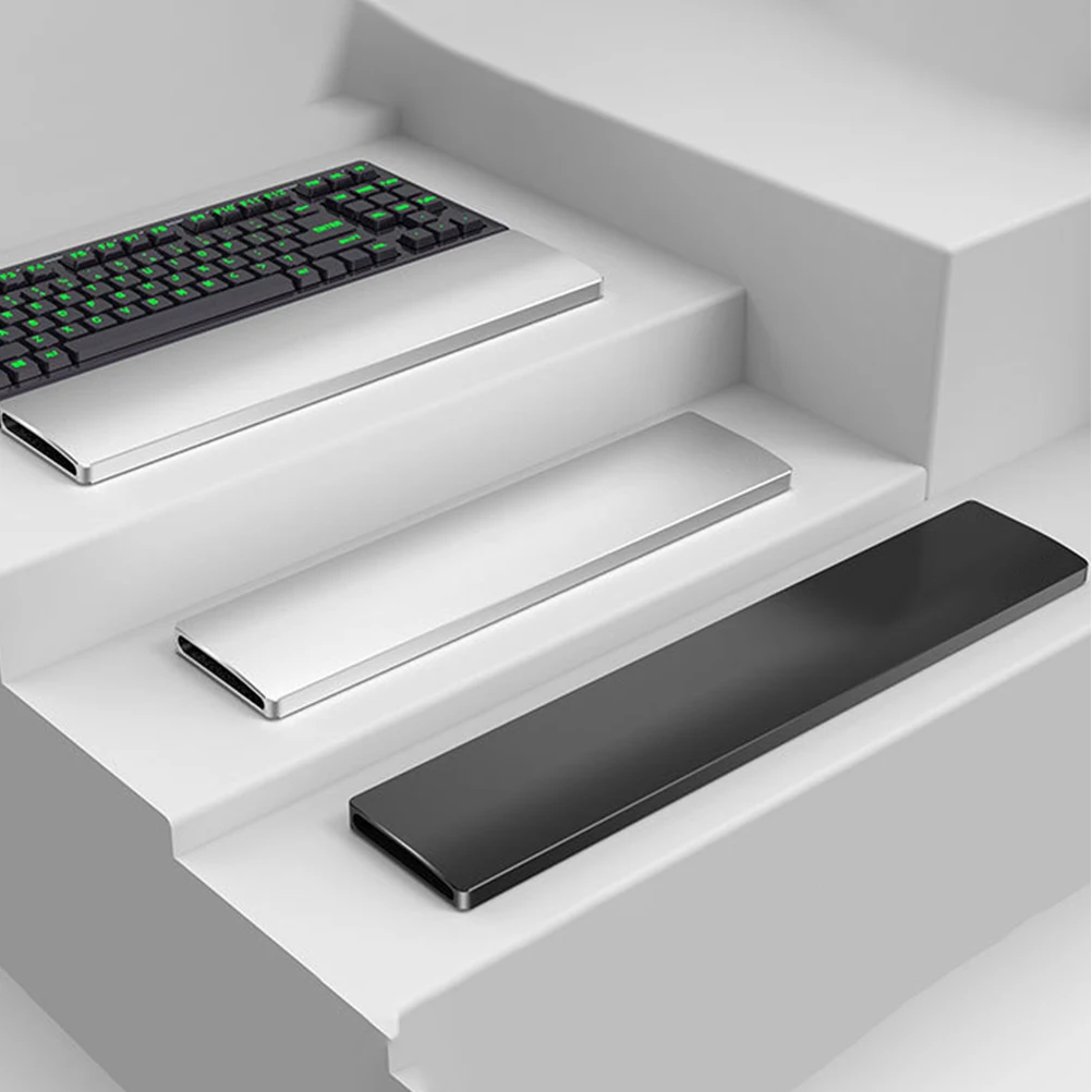 

Mechanical Keyboard Wrist Rest 104-Key Aluminum Alloy Ergonomic Palm Rest Stable Hand Support Computer Keyboard Wrist Pad