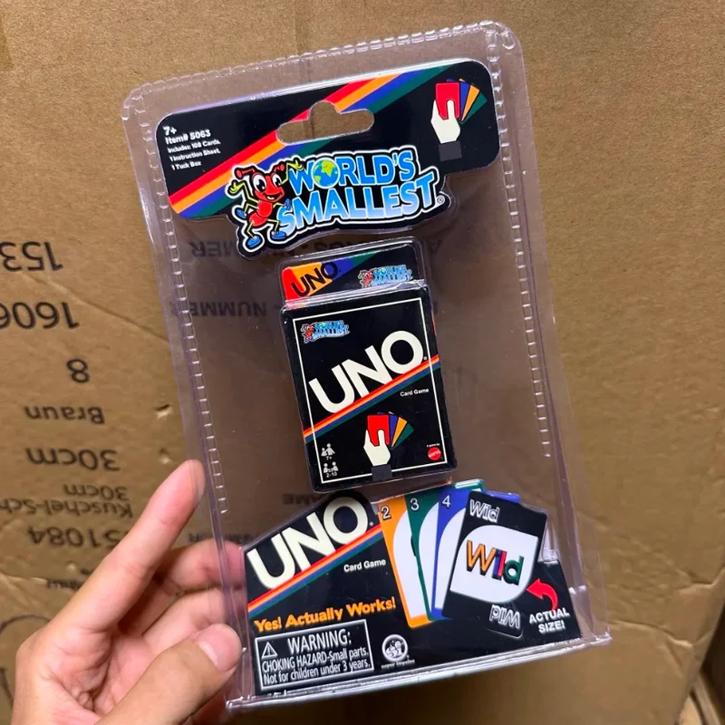

Spot Genuine Small Miniature Black Box Retro Retro Series Uno Board Game Card Collection Family Board Game Christmas Present